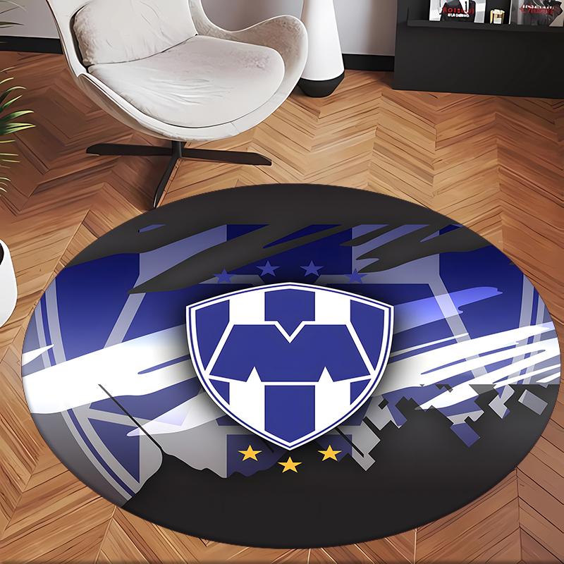Club De Fútbol Monterrey (1) Round Office Rug Decorative Floor Rug for Office Bedroom Living Room and Home Space