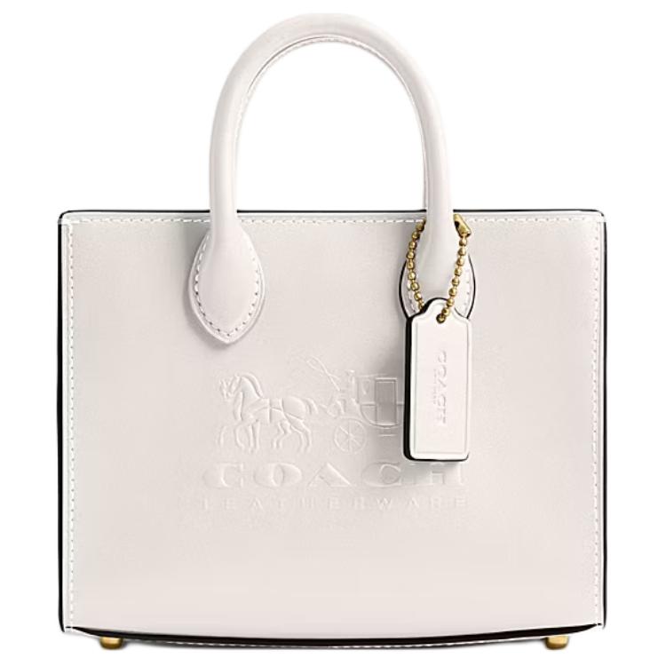 

Coach Ace 17 Carriage Pattern Printed Leather Tote Bag Women tote Chalk-White CT889-B4HA Basic Set (Bag+Dust Bag)