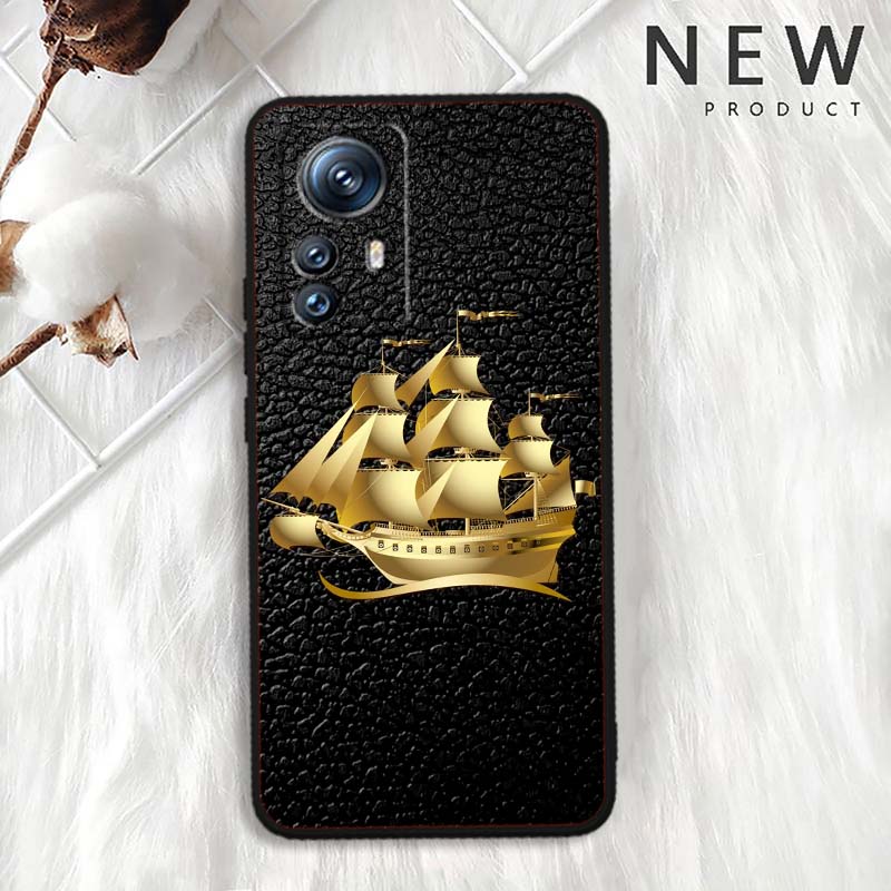 Vintage compass illustration Phone Case For Xiaomi Mi 15 14 13 13T 12 12T 12S 11 11i 11T Pro Ultra Lite 5G Black Soft