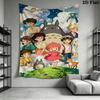 Neighbor Totoro Adventure Forest Tapestry Background Cloth Wallmounted Work Of Art Christmas Gift Atmospheric Background Cloth