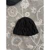 Used STUSSY cable knit beanie black