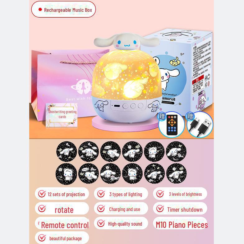 Dreamy Rotating Starry Sky Music Projector Lamp for Kids' Bedroom
