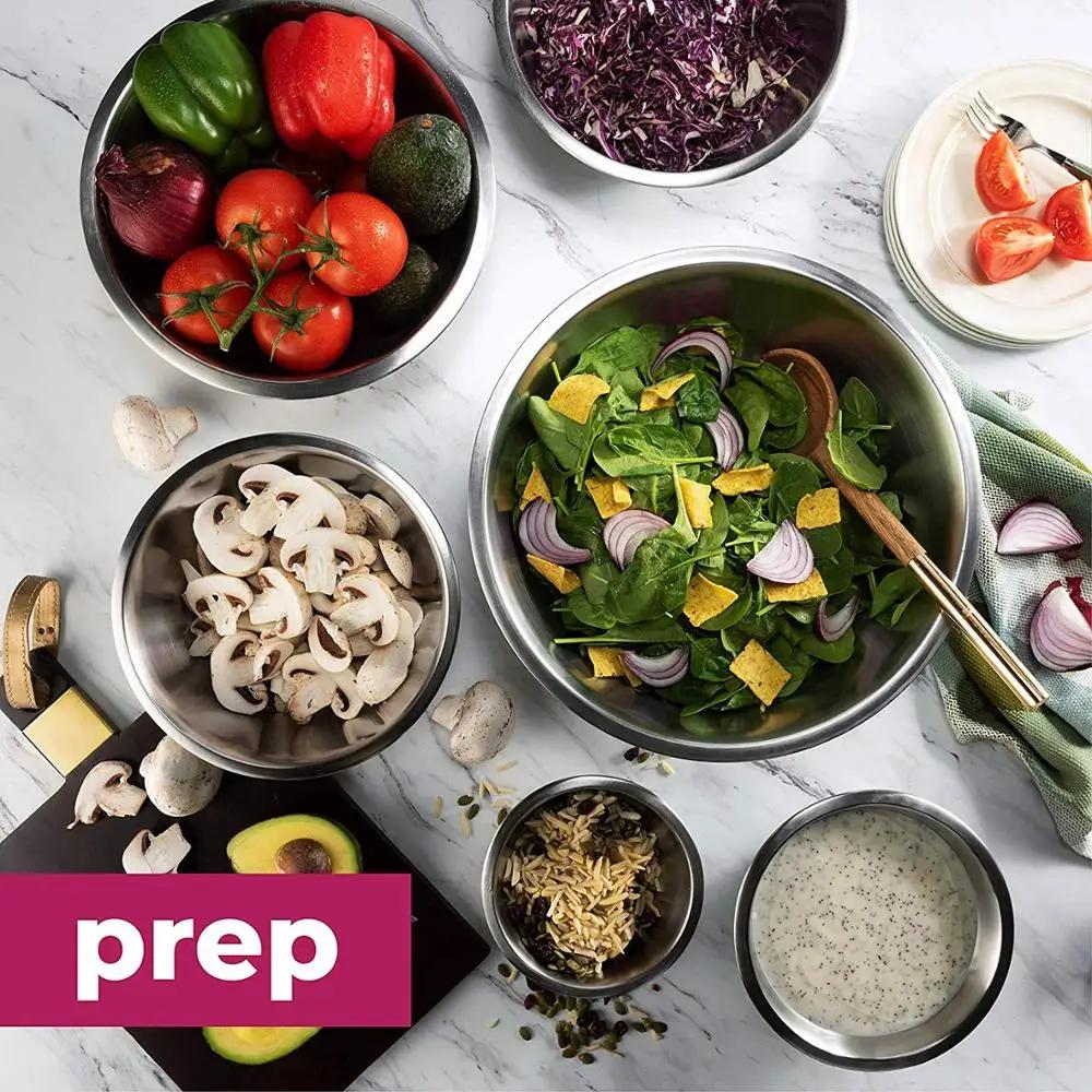 9 Sizes 16-32cm 304 Stainless Steel Mixing Bowls Set for Kitchen Restaurant Dinner Soup Salad Bowl Food Vegetable Container