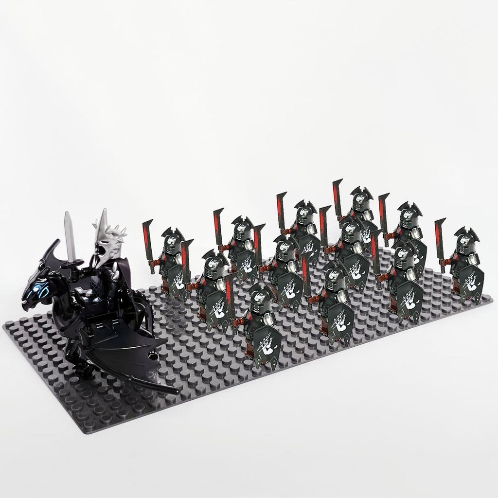 13PCS/lot Dark King Sauron Angmar of Orcs and Uruk Hai Elf Archers Army Mini Figures With Weapons  Building Bricks Blocks Toys