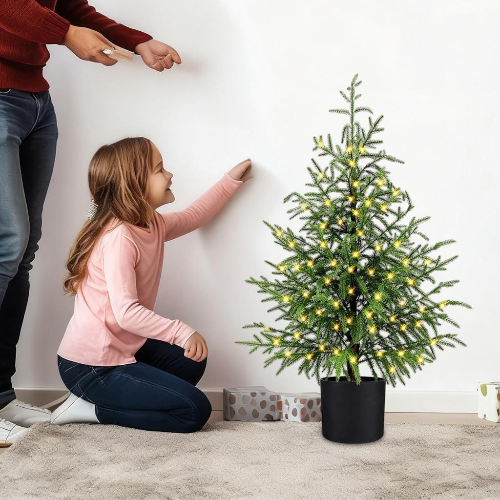 60CM Norfolk Kalėdinė Eglutė Priekinių Durų Kalėdinė Eglutės Dekoracija Vidaus Svetainės Kalėdinė Dekoracija