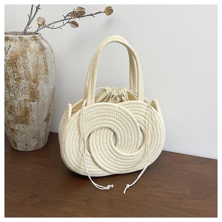 2026 Women's Color Block Straw Woven Beach Bag - Stylish, Elegant & Versatile Shoulder Tote