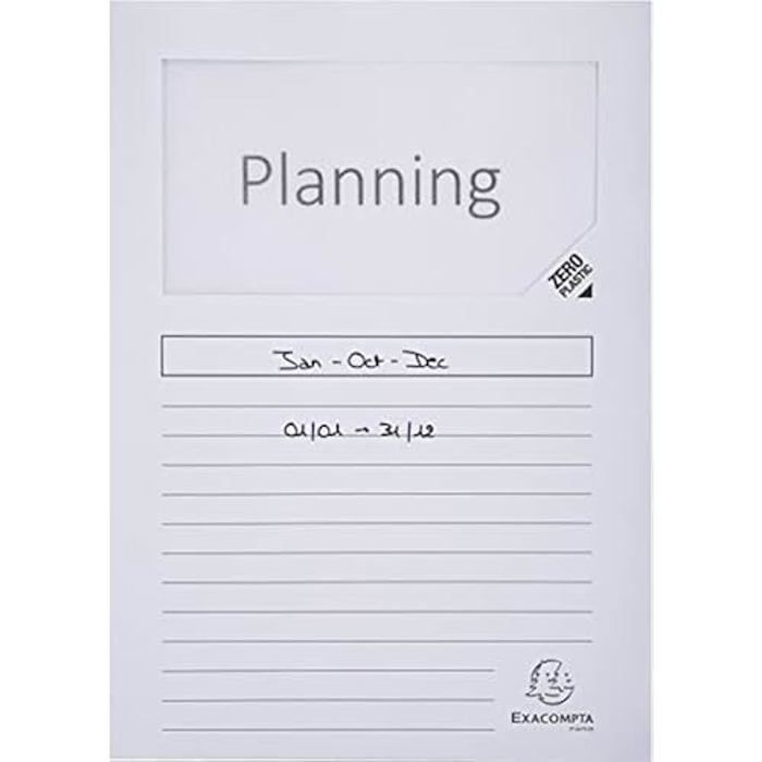 Chemise - EXACOMPTA - A4 - Papier recyclé - 100 unités - Blanc