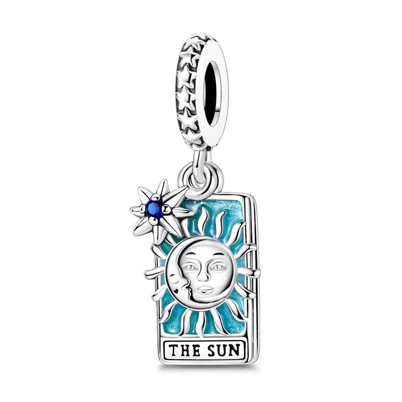 Charms Copper Classic Sun Moon Stars Magic Tarot Pendant Beads Fits Original Bracelets Necklace For Women Luxury Diy Jewelry
