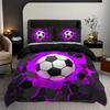 Quilt Cover Bedding 3D Printing Three-Piece Set Home Textiles Technology Sense Football Sports