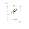 Geometric Sculpture Detailed Tabletop Decor Sturdy for Living Room, Hotel Lobby