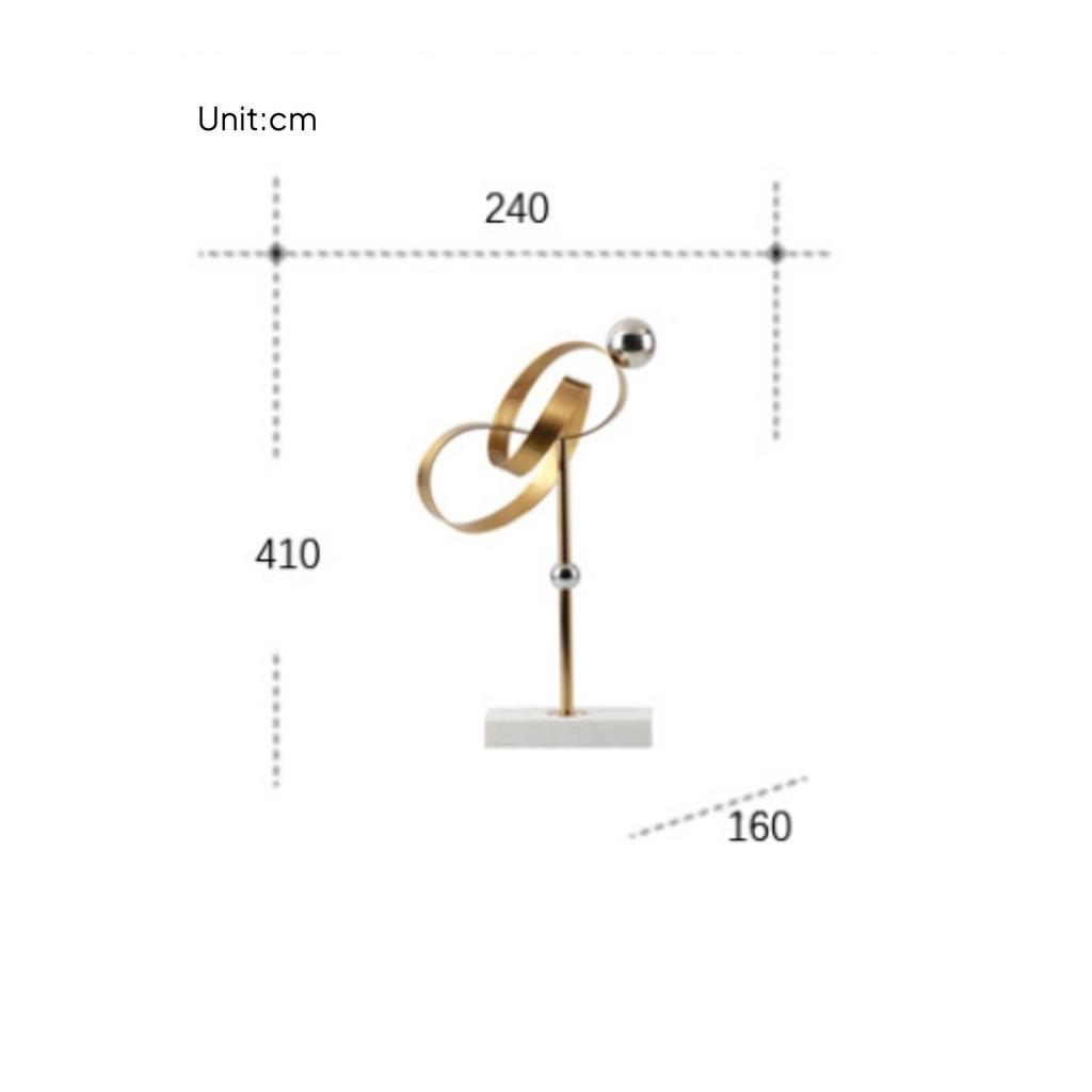 Geometric Sculpture Detailed Tabletop Decor Sturdy for Living Room, Hotel Lobby