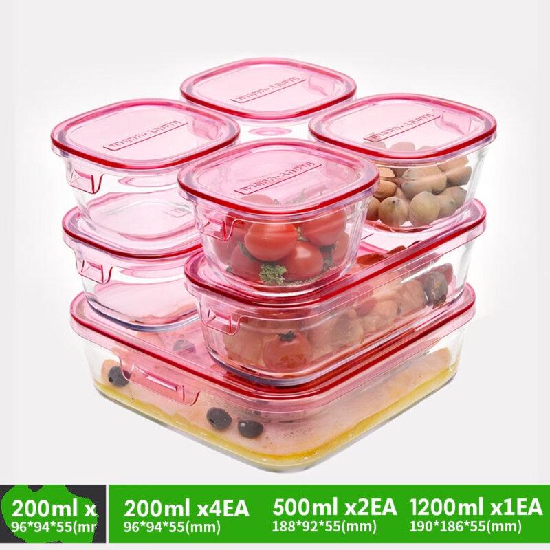 Zhi Shi 7-Piece Microwaveable Glass Food Storage Container Set