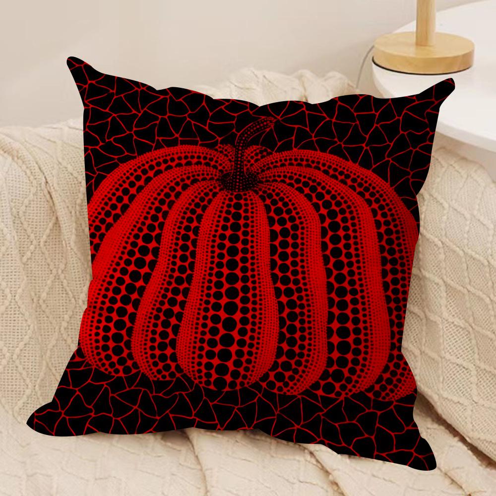 Yayoi Kusama Abstract ArtCushion Cover Soft Plush Fabric Double-Sided Printed Sofa Cushion Cover for All Seasons Home Decor Gift