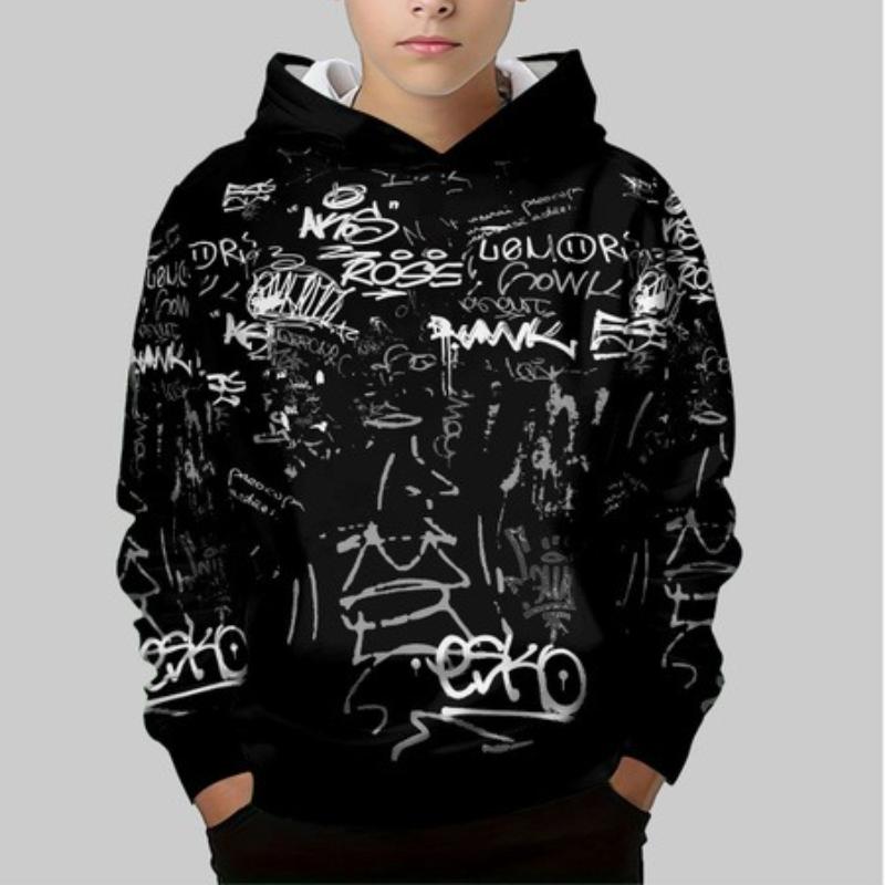 Hoodies Sweatshirts Boys Men's Children's Cartoon Printed Hoodie Comfortable Smooth Versatile Top