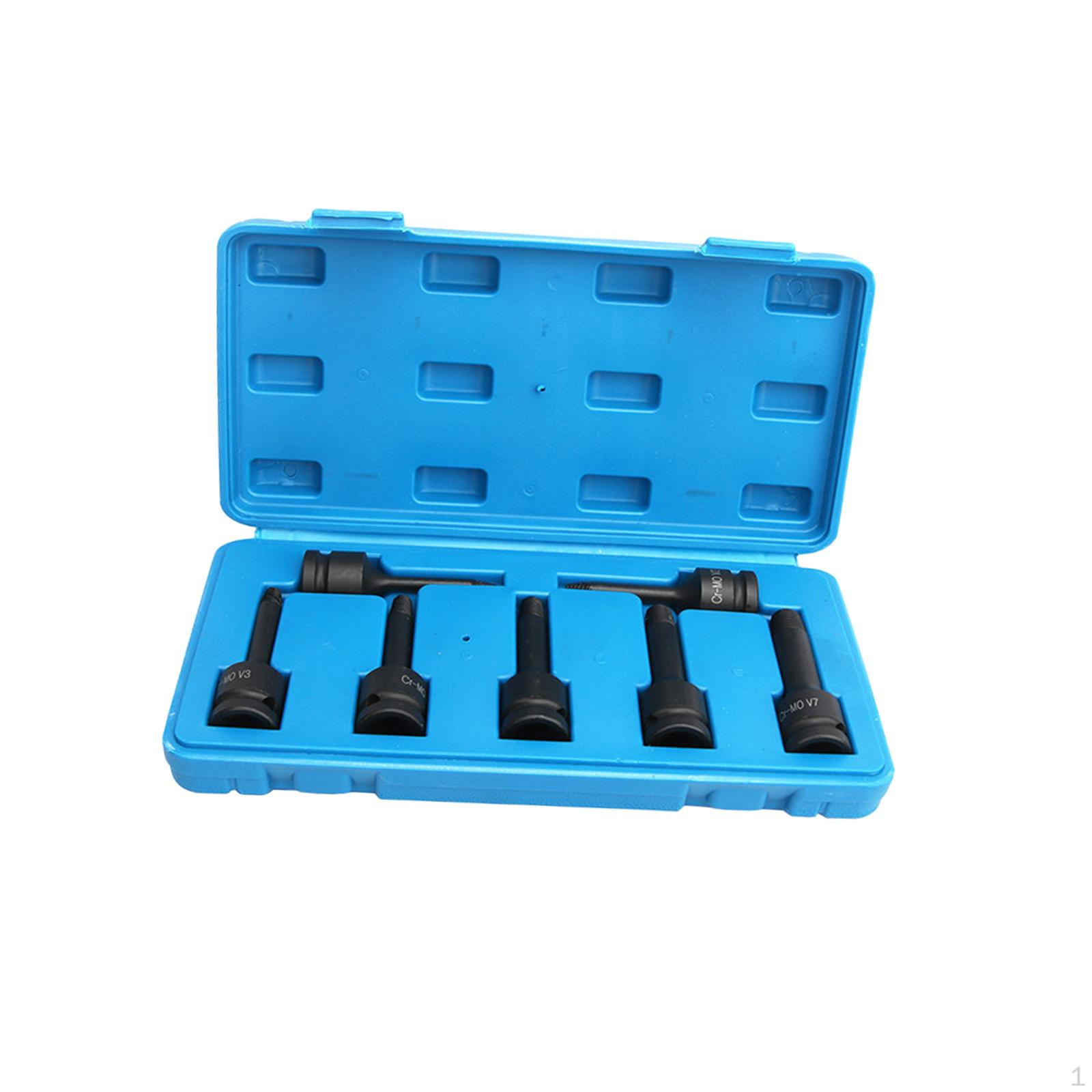 

1/2 Drive Allen Bit Socket Set Chrome Molybdenum Steel Hex Driver Replacement Easy