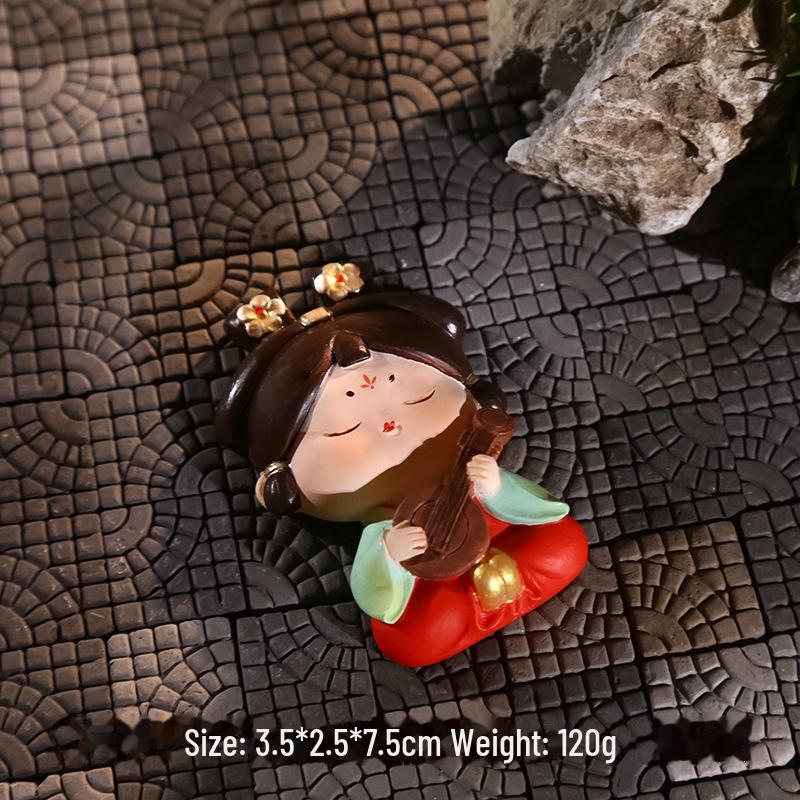 Kreativer Handyhalter im Stil der Tang-Dynastie mit Glücksbringer: Exquisites Harzornament