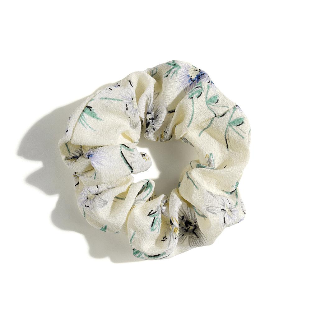 Leopard Print Hair Band Bohemian Large Intestine Band Small Fresh Commuter Rubber Band Flower Print Head Band Head Rope