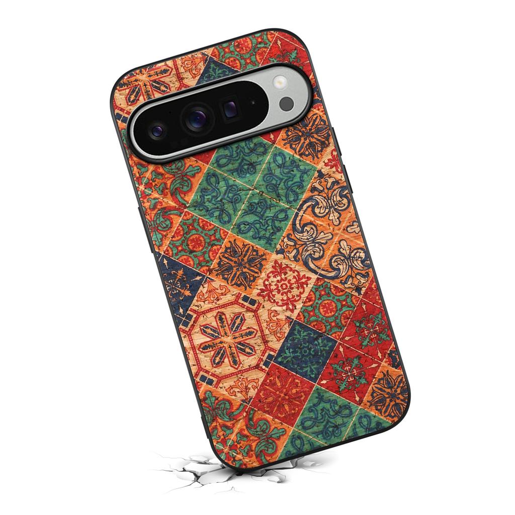 For Google Pixel 10 Pro XL Case Flower Print PU Leather+PC+TPU Phone Cover