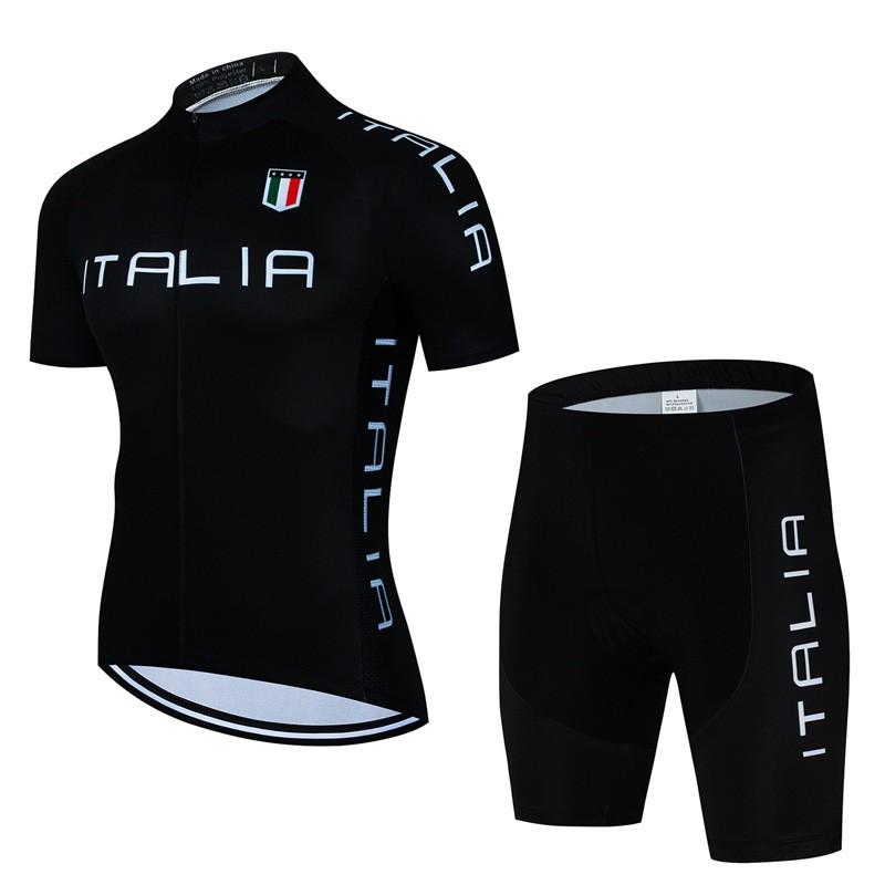 Mens Cycling Jersey Set Short Sleeve Breathable Quick-Dry Bike Riding Outfit Sportswear