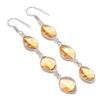 Natural Morganite Gemstone 925 Sterling Silver Jewelry Earring 3.03" AEE-11274