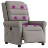 VidaXL Electric Reclining Massage Armchair Taupe Fabric 3303311