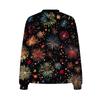 Women's Fashion Short Coat Casual Long Sleeve Printed Single Breasted Plush Top