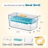 Press-Type Ice Cube Tray with Lid - Food Grade Storage Box for Homemade Ice Cubes