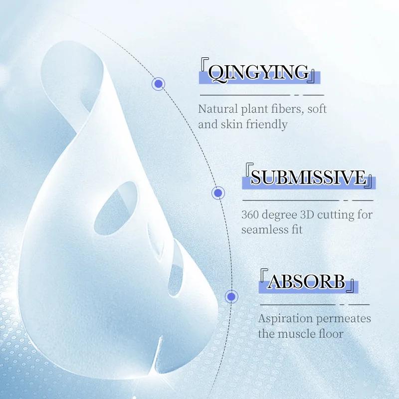 Sadoer Hyaluronic Acid Ampoule Serum Facial Masks - 10 PCS for Deep Hydration and Skin Recovery