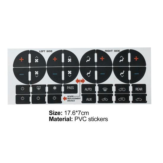 1 Blatt Knopfreparaturaufkleber Universal PVC Selbstklebender tragbarer Innenknopfaufkleber