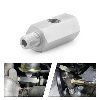 Stainless Steel Side Holes 1/8"NPT Female To M12 M10 M14 1/8NPT 1/4NPT Oil Pressure Sensor Connector Feed Line Gauge Tee Adapter
