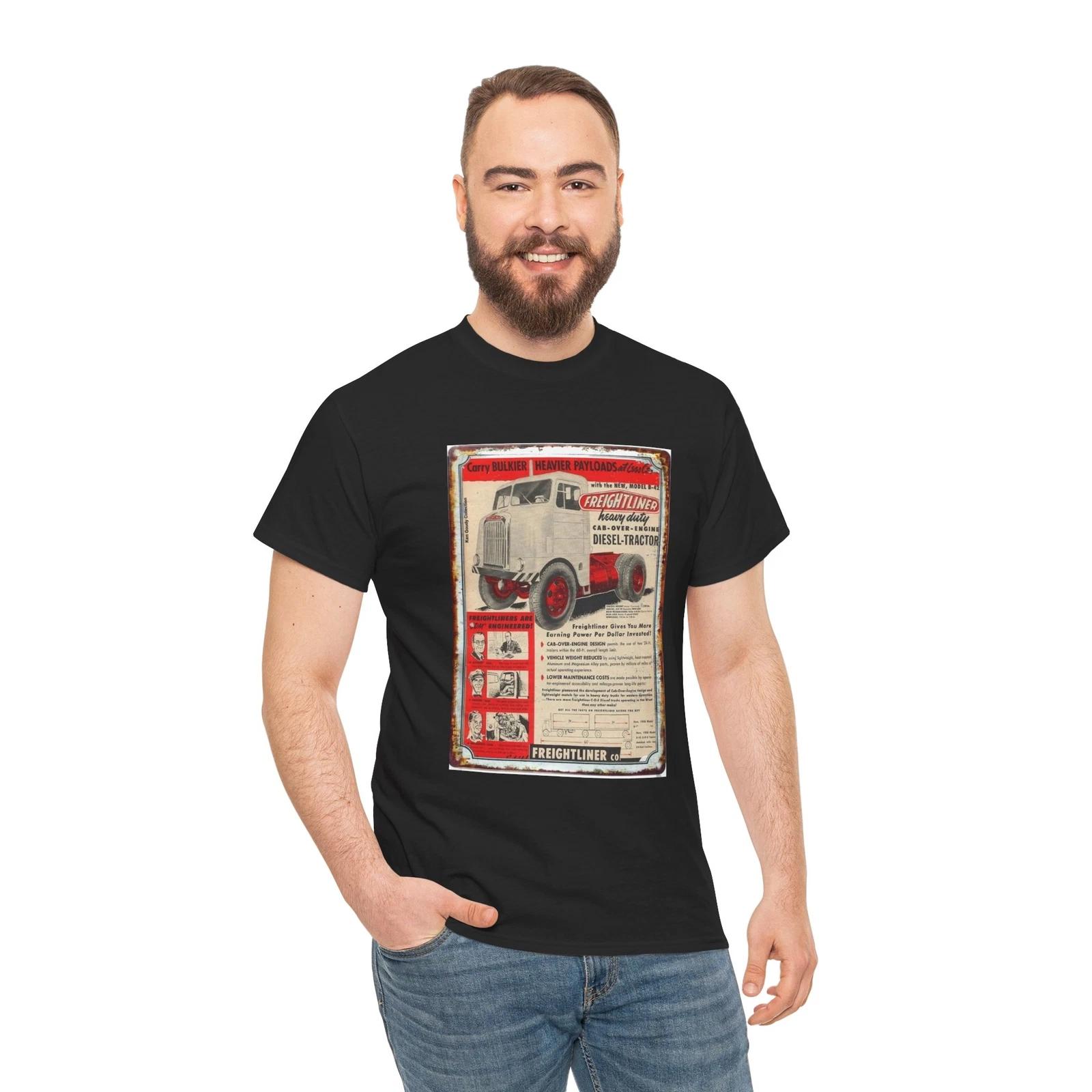 Freightliner Truck Advertising 1940s T-Shirt Vintage Semi Trucks 3XL