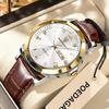 Poedagar Luxury Casual Man Wristwatch Quartz Sports Business Men Watch Waterproof Easy to Read Luminous Date Week Leather Men's Watches