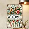 Metal Wall Art Poster, Spring Flower Home Decor, Vintage Tin Sign