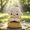 Cute Buddhist Monk Plush Keychain Cartoon Little Monk Stuffed Animal Pendant Zen Figure Key