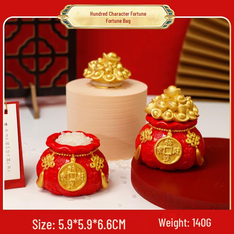 

God of Wealth Money Tree Ornament: Prosperity Decor & Storage Jar Ashtray