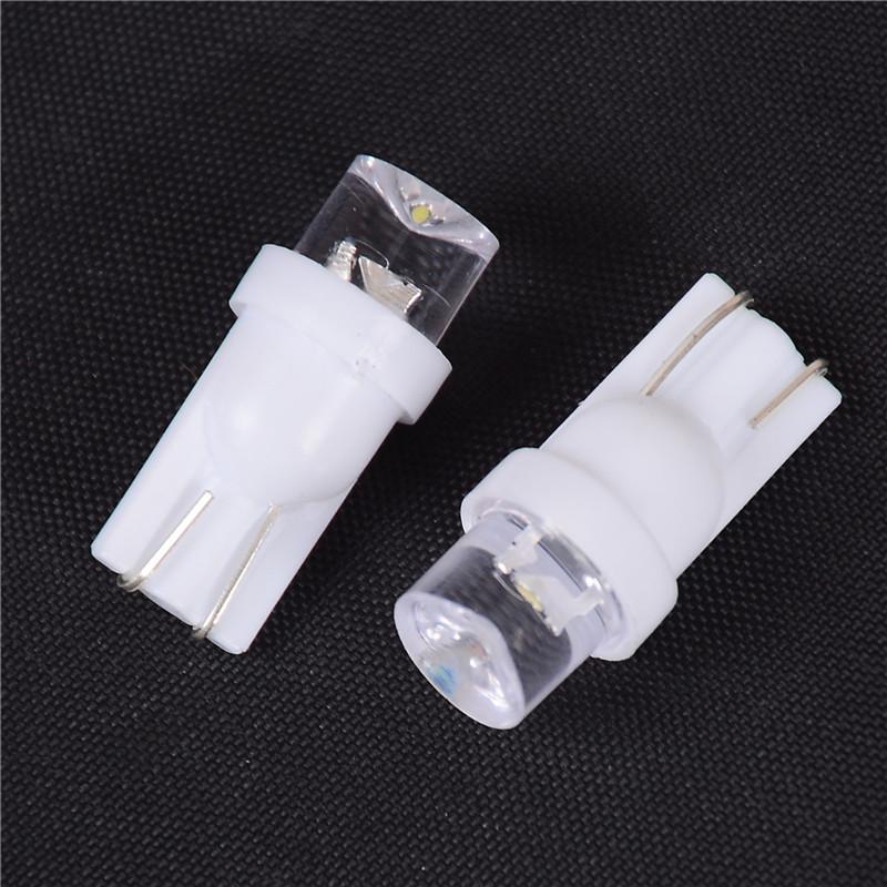10Pcs Automotive Led Lights T10 1Led Concave Head Insert Bubble Instrument Lamp
