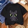 Toothless Kids Short Sleeve T Shirt Boys Girls Dragon Cartoon Polyester Summer Casual Top