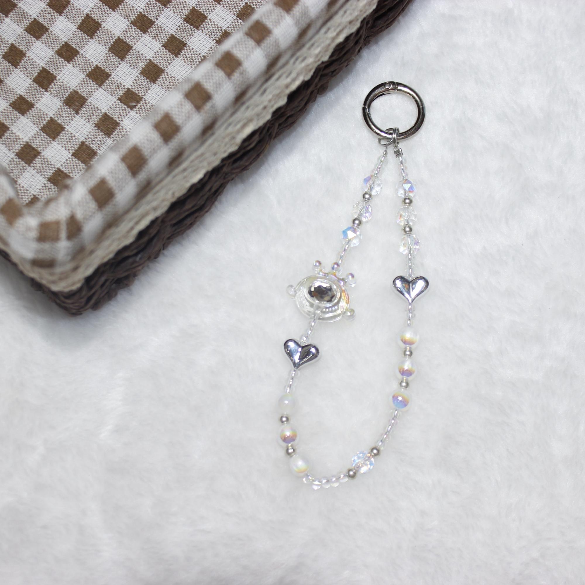 

Ремінець для мобільного телефону 26 см Ланцюжок для телефону з намистинками-коронами Ремінець на зап ястя