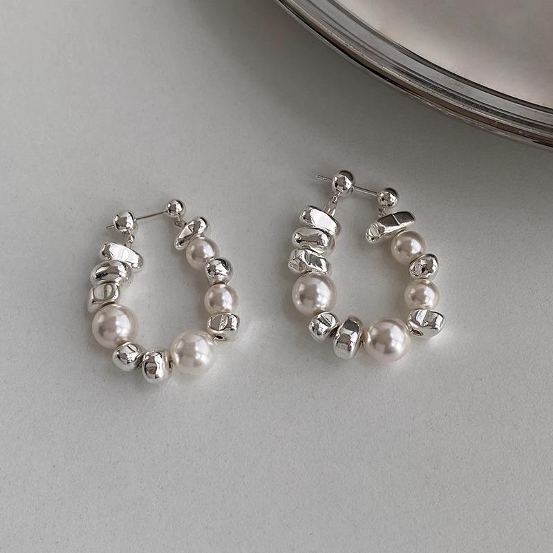 

Женские серьги из стерлингового серебра 925 пробы с дизайном из неправильного жемчуга