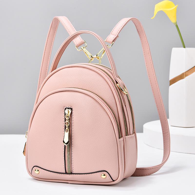 Backpack Backpack Women Go Out New Design Gentle Leather Portable Bag Female Senior Trendy Style Everything Mini Shoulder Bag