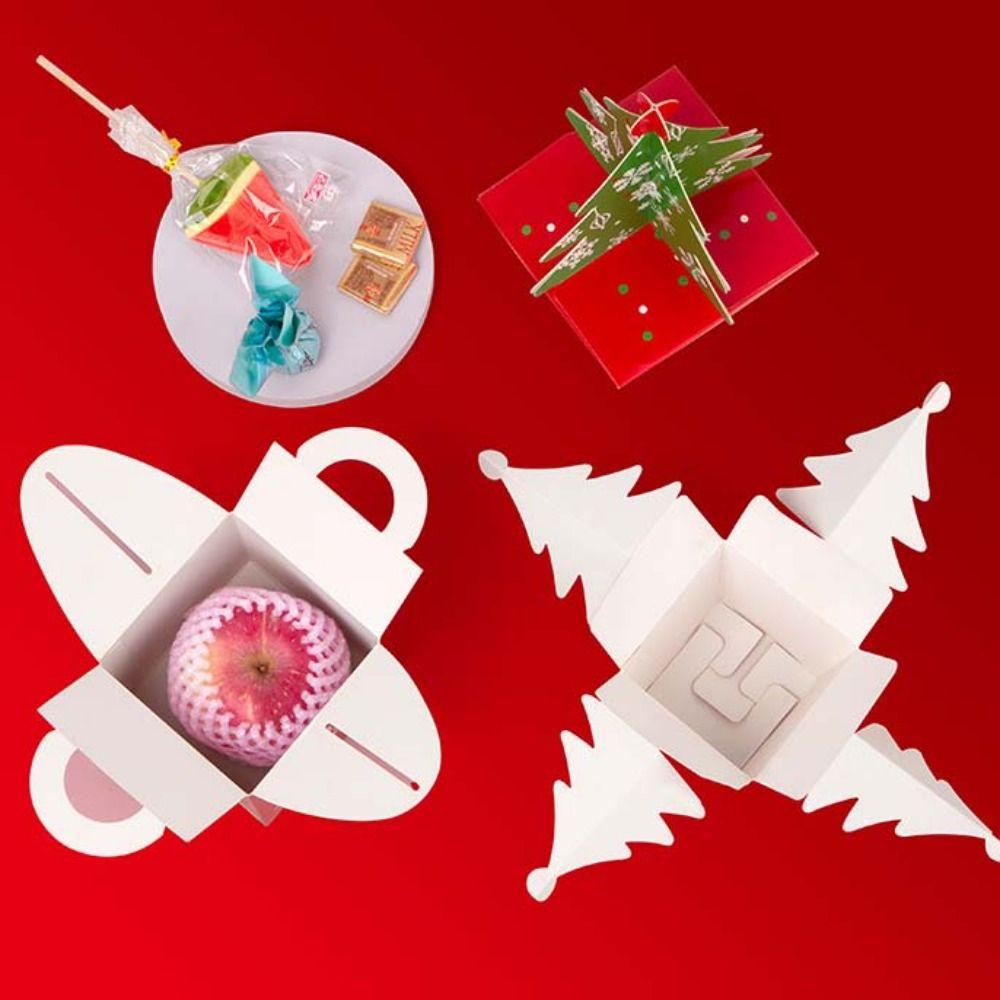 10 Pcs DIY Christmas Tree Candy Box Paper Gift Packaging Box Christmas Gift Box  New Year