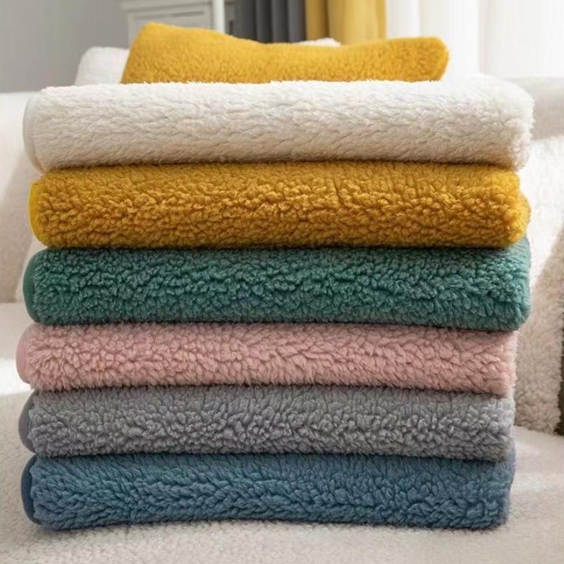Winter Lamb Wool Sofa Cushion Minimally Thickened Plush Seat Cushion Anti Slip Sofa Cover Living Room Decoration Couch Protective Pad