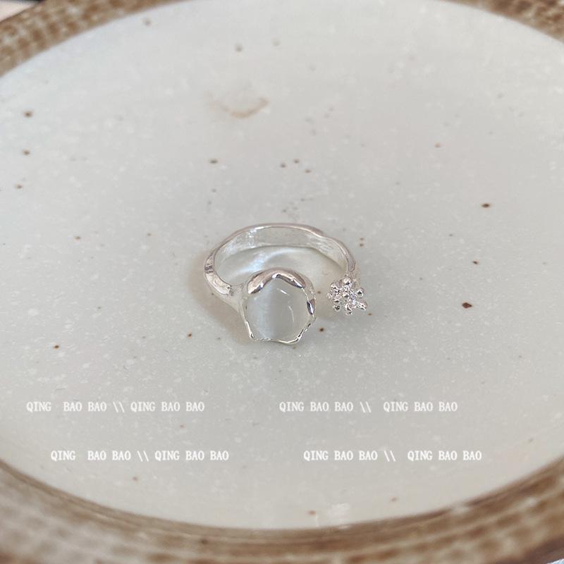 

Элегантное циркониевое регулируемое открытое кольцо для женщин - Шикарное ювелирное изделие для личности