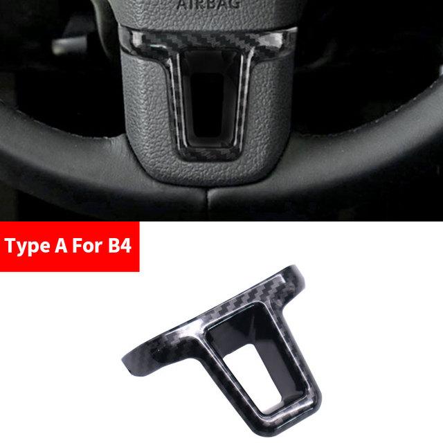 Car Styling ABS Carbon Fiber Texture Steering Wheel Cover Trim For VW Golf 6 MK6 Passat B7 Sharan Polo Jetta Tiguan Caddy Touran