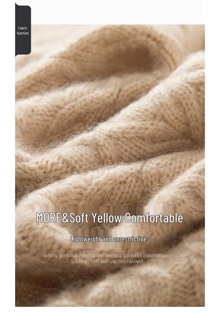 Women's Heavyweight Cashmere Cable Knit Cardigan Sweater - Autumn/Winter Collection