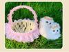 Mother Cat and Kitten with Basket Figurine - Toy Gift for Kids or Girlfriend