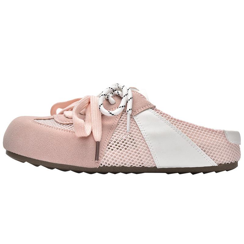 

В продаже новые товары, летние новые ретро универсальные баотоу дышащие повседневные полушлепанцы 3755 40 розовый