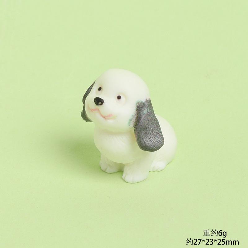 Cute Resin Dog Figure Realistic Animal Statue Mini Desk Car Decor Micro Landscape DIY Craft Ornament Gift