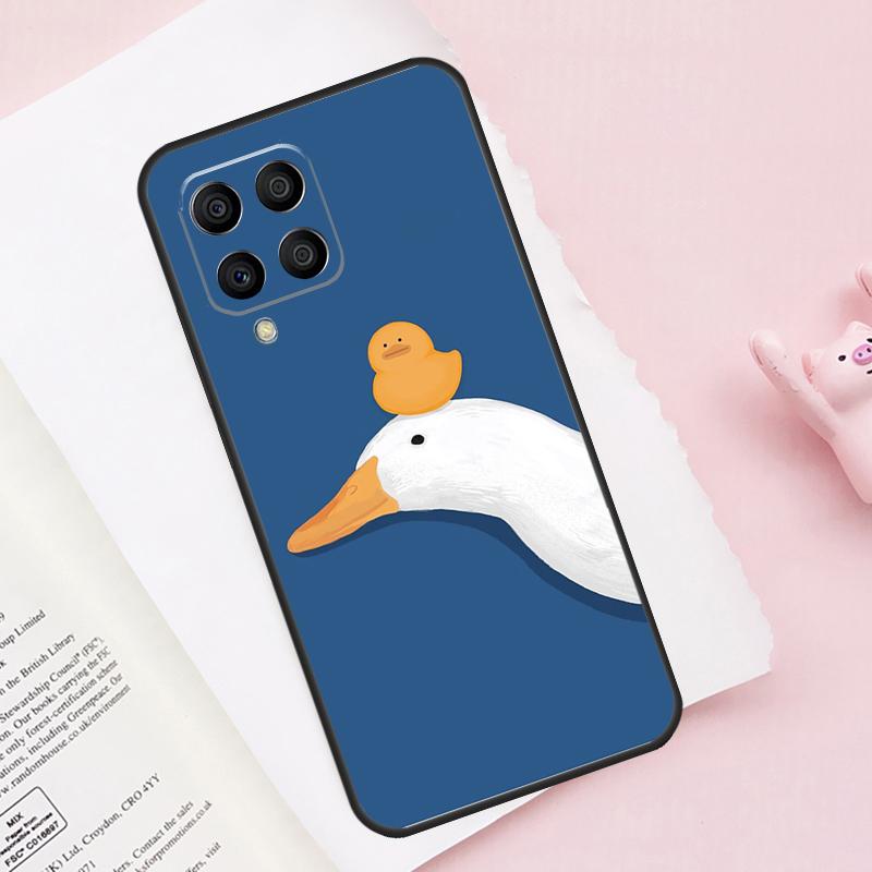 Cartoon Funny Goose Case For Samsung Galaxy M51 M55 M35 M15 M56 M36 M16 M06 M13 M33 M53 M12 M32 M52 M14 M34 M54