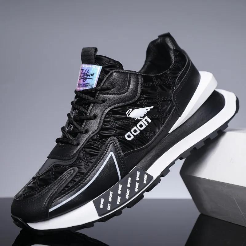Herresneakers Høstmote Pustende Løpesko Utendørs Jogging Sportssko Platform Sklisikker Arbeid Fritidssko for Menn